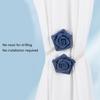 Flexible Fabric Curtain Clip Floral Twist Design Holdbacks for Drapes Home Decors Perfect for Office,Pack of 2