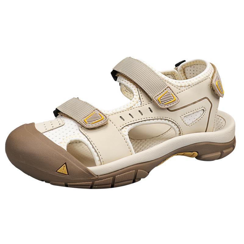 

Fashion Beach summer sandals Trendy men s outdoor comfortable style Street walking and vacation 38-46 Breathable quality shoes New 38 бежевый
