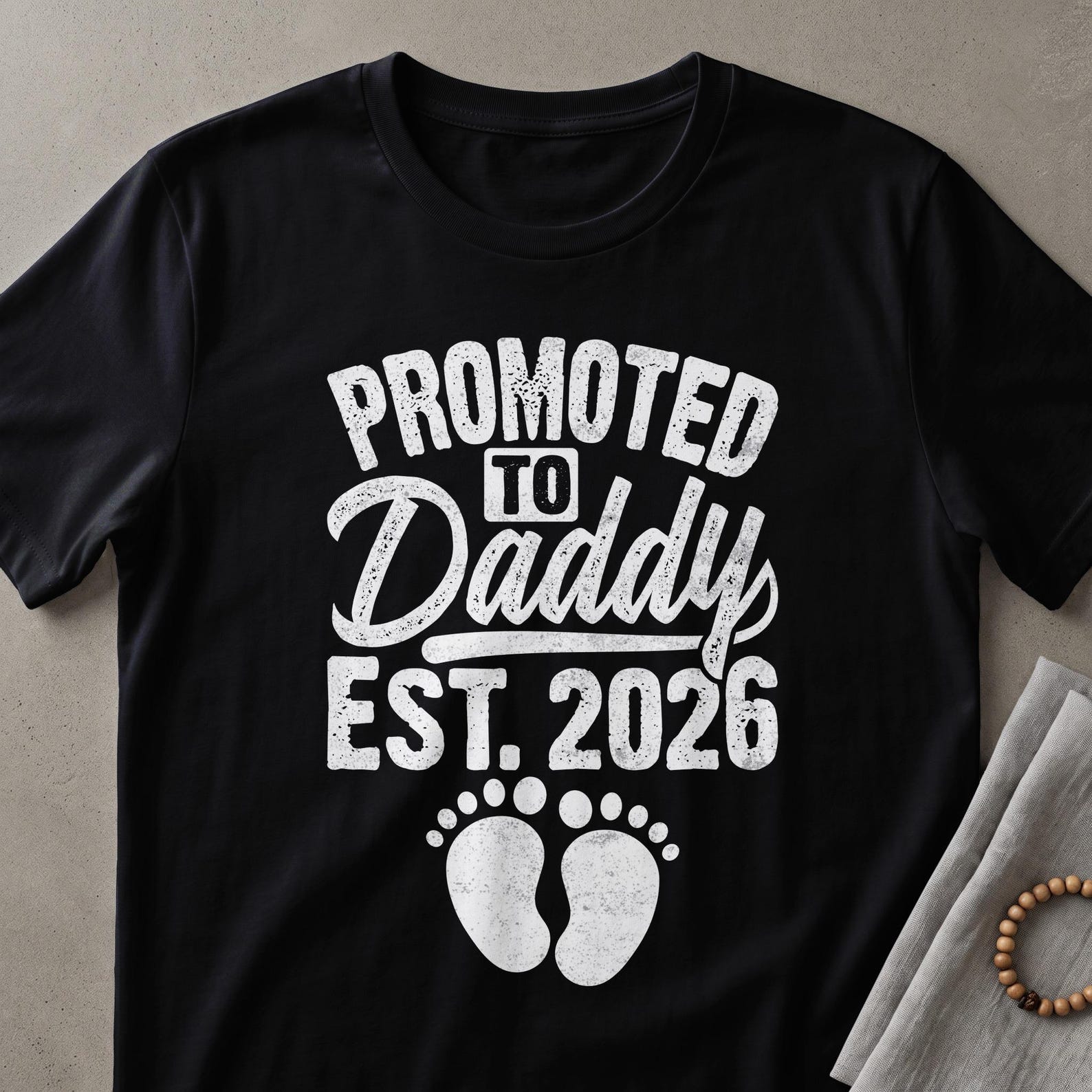 Promoted to Daddy Est 2026 T-Shirt, New Dad Pregnancy Announcement Shirt, Daddy To Be Gift Tee, Expecting Father Top, Baby Reveal Gift XL