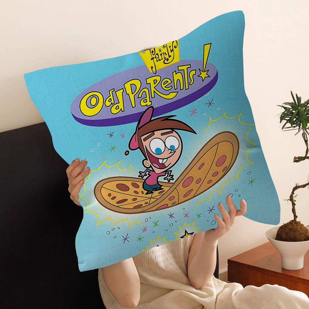 Children Animation FFairly OOddparents Cushion Cover Inches Farmhouse Decor Home Throw Pillow Covers For Couch Decorations