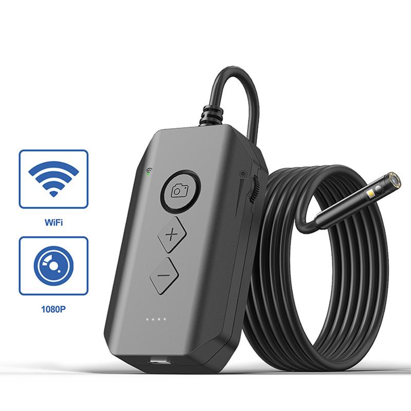 Triple Lens WIFI Endoscope HD1080P Single Dual Lens Wireless Pipe Inspection Borescope Camera Car Check Waterproof LEDs 2600mAh 8MM Single