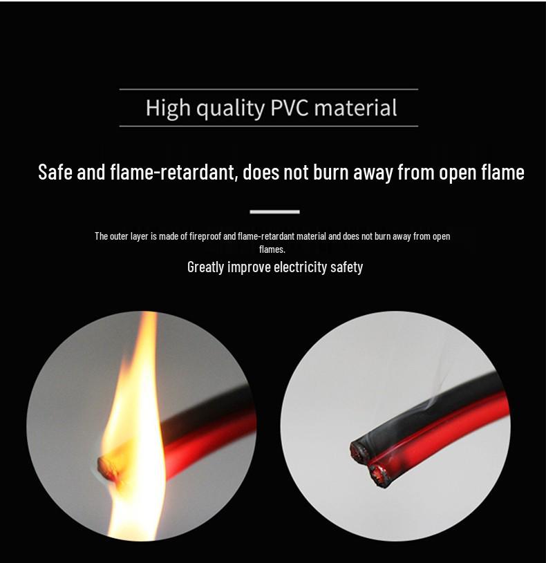 Red & Black 0.5mm² RVB Parallel Wire for LED Lights & Outdoor Monitoring