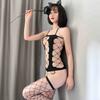 Fishnet Mesh Bodysuit Lingerie Femme Sexy Crotchless Garter Belt Women Hosiery Body Stocking Sexy Hollow Out Bodystocking