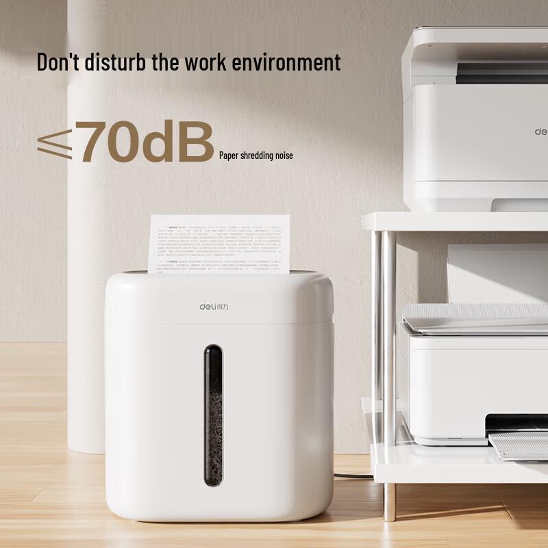 Deli G10 Desktop Mini Paper Shredder - 4-Level Security, 15L CN Plug (adapter Included)