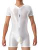 Full Body Wrestling XL [Maeau] Men's Bodysuit, Tights, Sheer, Singlet, Shiny, Costume, Cosplay, Wear, See-through, Stretch, One-piece, Jumpsuit,