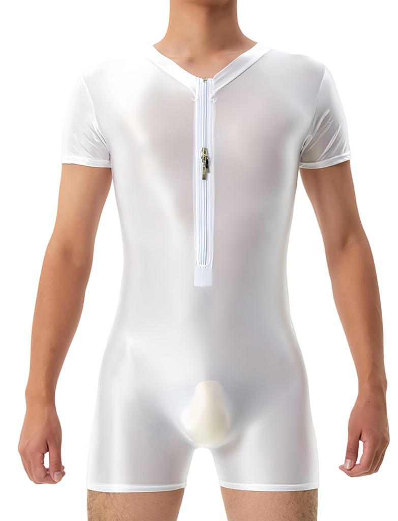 Full Body Wrestling XL [Maeau] Men's Bodysuit, Tights, Sheer, Singlet, Shiny, Costume, Cosplay, Wear, See-through, Stretch, One-piece, Jumpsuit,