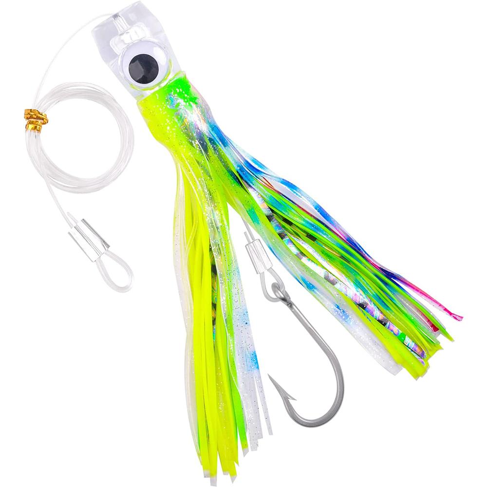 6Pcs 68g/108g Saltwater Trolling Lure Octopus Skirts Lures Big Game Bait for Marlin Tuna Wahoo Skirted Deep Sea Fishing Lures