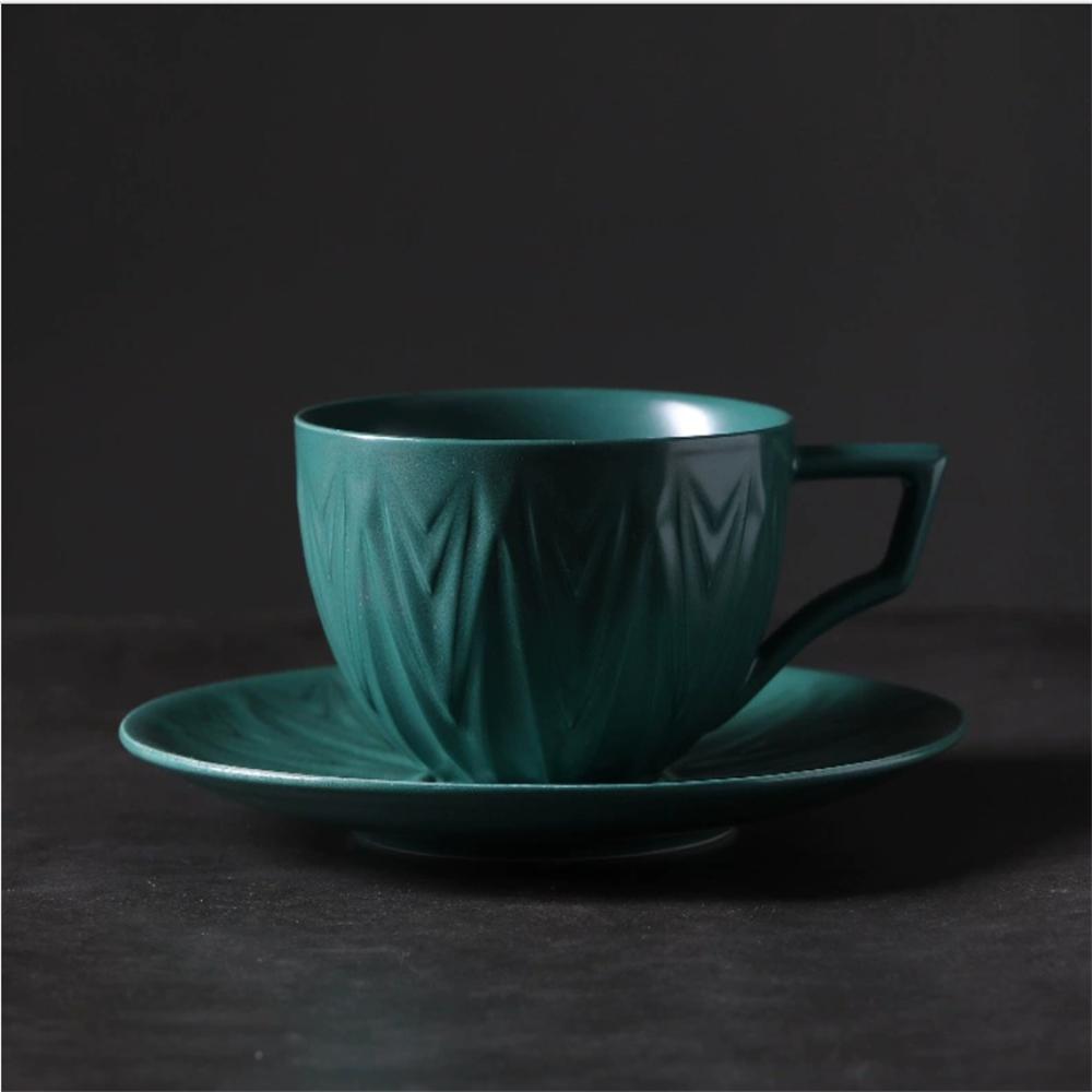 1X Japanese Style Creative Retro Ceramic Coffee Cup Mugs Saucer Set Tea Coarse Coffee Milk Cups Mug