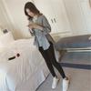 Autumn Korean Ulzzang Womens Plus Size V-Neck Tops and Blouses Ladies Casual Oversized Long Sleeve Striped Shirts Blusas Mujer