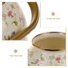 1 Liter Vintage Enamel Teapot with Japanese Design Convenient Brewing Elegant Flower Pattern Insulated Stovetop for Camping