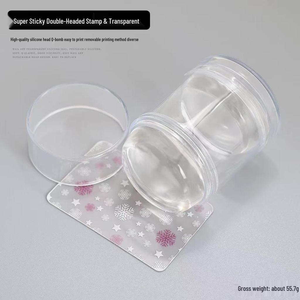 Silicone Nail Art Stamp: Double-Headed, Super Sticky, Transparent Lace, Butterfly & Floral Pattern Tool