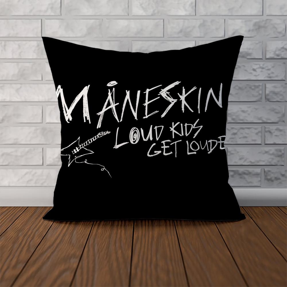 Band MManeskin Pillow Case For Car Sofa Decorative Home Doublesided Print Plush Square Throw Pillow Cushion Cover
