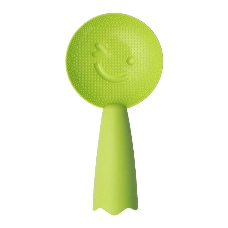 Non-Stick Plastic Rice Spoon Cute Smiley Face Rice Spatula Scoop Cooker Long Cooking Rice Scoop Kitchen Utensil Tableware Tools