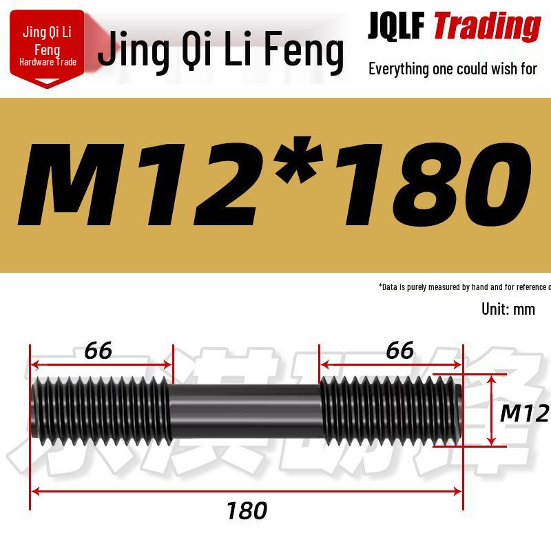 High-Strength Double-Ended Stud Bolt M12-M18 | Grade 8.8 Mold & Press Screw Rod