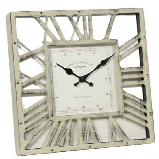 Wall Clock 12 Inches Retro Roman Numeral Silent Movement Straight Hair Clock Retro Style Wall Clock