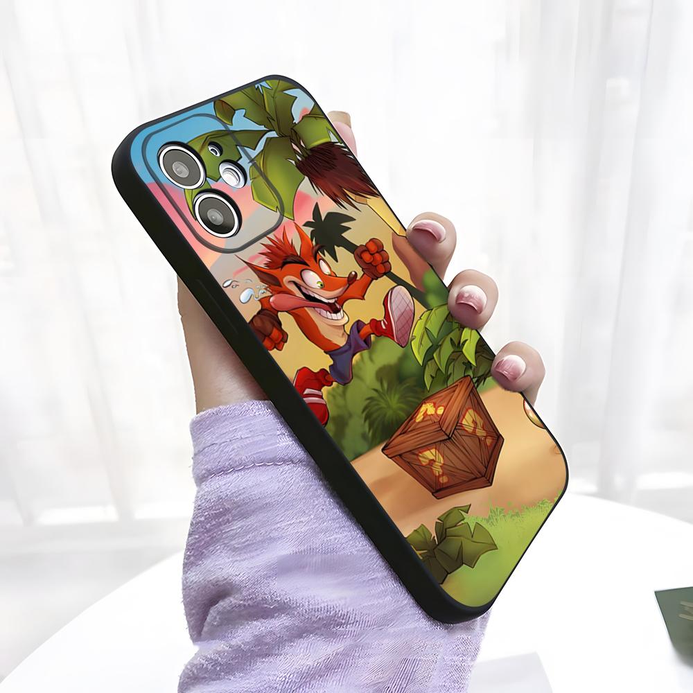 

C-Crash B-Bandicoot Phone Case For IPhone 17 Pro Max 15 Pro 16 14 Plus 12 13 Mini 11 Pro Shockproof Soft Cover iPhone14