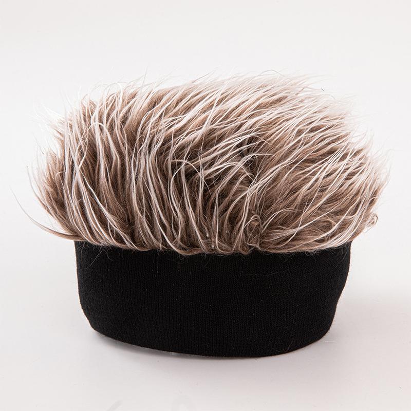 Wig Cap Men Hat Handsome Simulation Wig Short Hair Sun Visors Caps Hair Retro Wig Hat Adjustable Casual Cap Short Hat