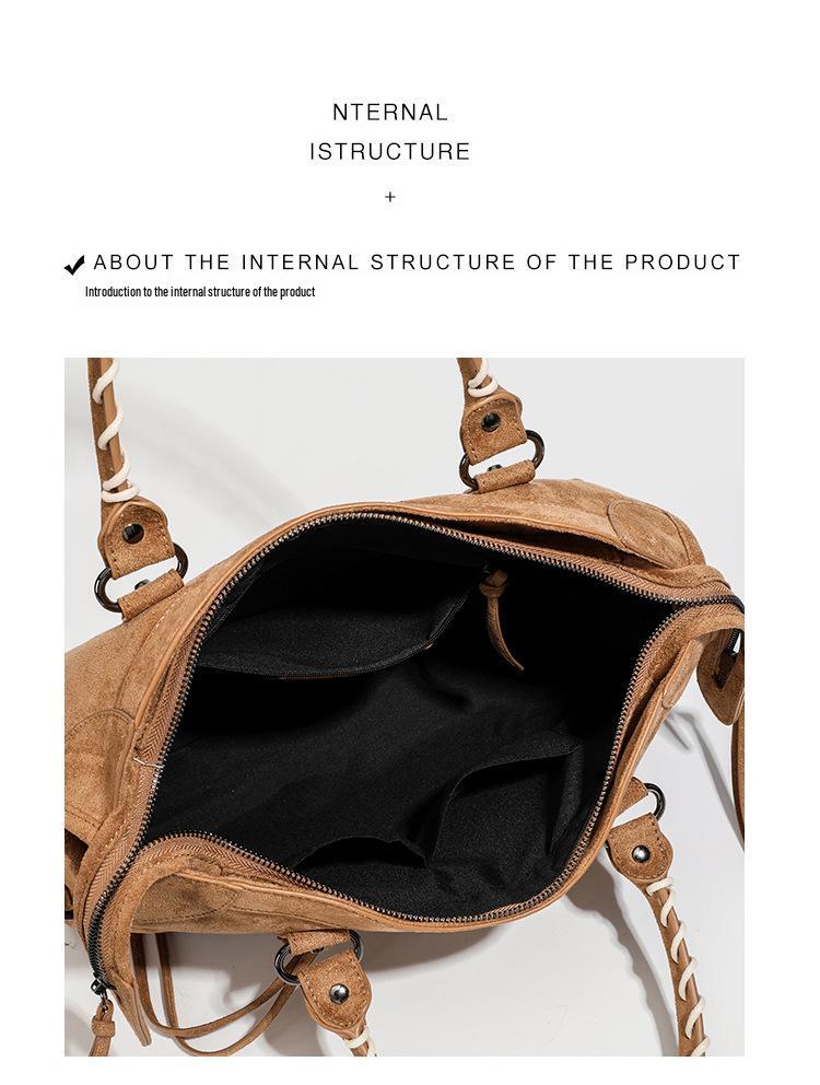 Modna zamszowa torba motocyklowa: Wszechstronna torebka i listonoszka dla kobiet