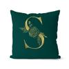 45x45cm Oro 26 Lettere Verde Federa Foglia Fiore Pianta Soggiorno Divano Ufficio Copricuscino Decorazione Casa