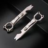 Titanium Alloy Multi-Tool: Outdoor Crowbar, Self-Defense, Bottle Opener, Wrench, EDC Gadget.