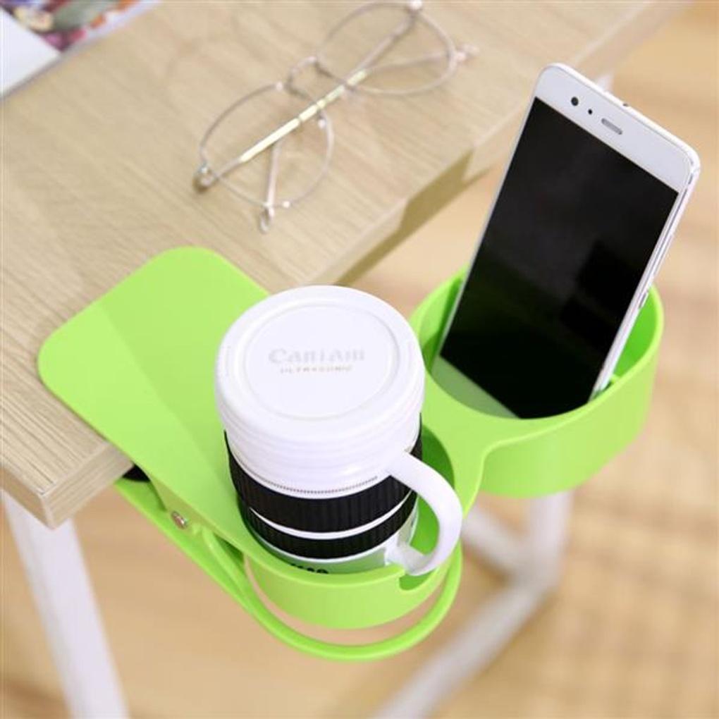 Tischbecherhalter mit Klemme (Grün) Büro Kaffeehalter