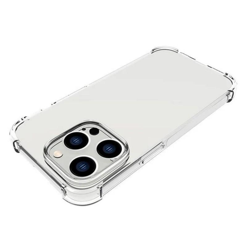 For iPhone 14 Pro Back Cover WANLONFENG TM Series 2.0mm Clear TPU Phone Case (Big Lens Hole)
