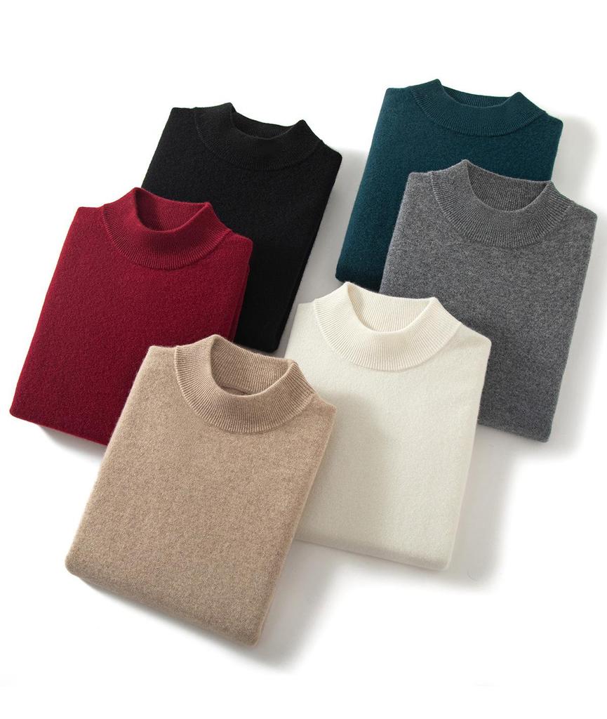 Men's Versatile High Neck Pure Cashmere Sweater - New Autumn Winter Arrival
