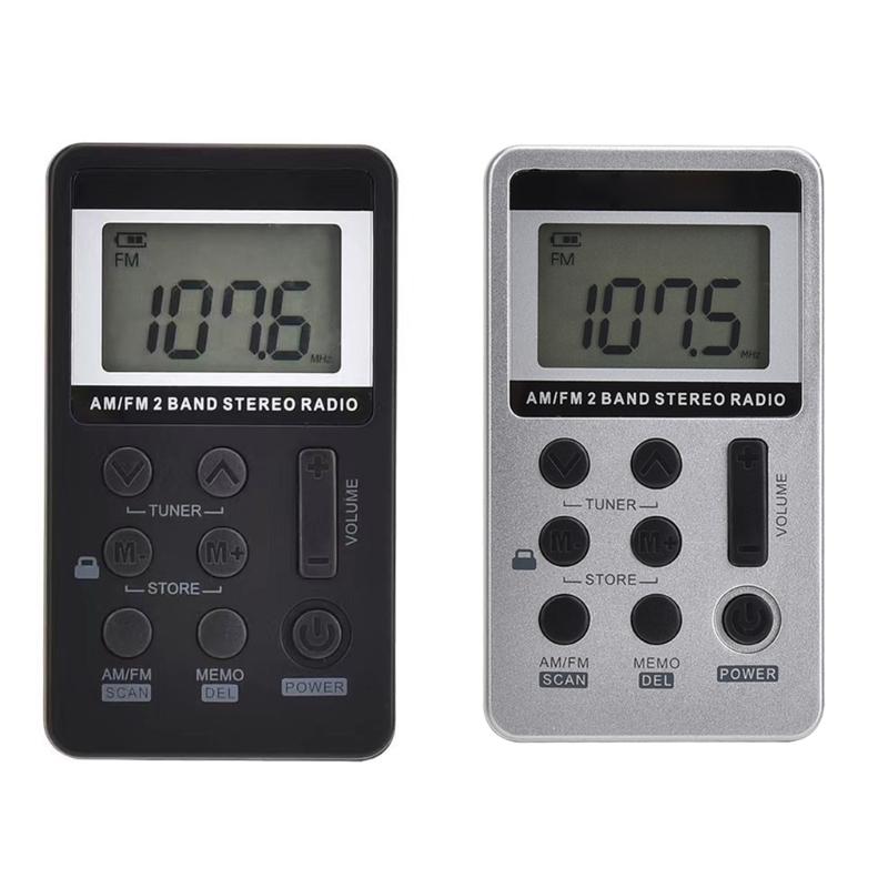 Portable Radio FM/AM Digital Portable Mini Receiver With Rechargeable Battery& Earphone Radio