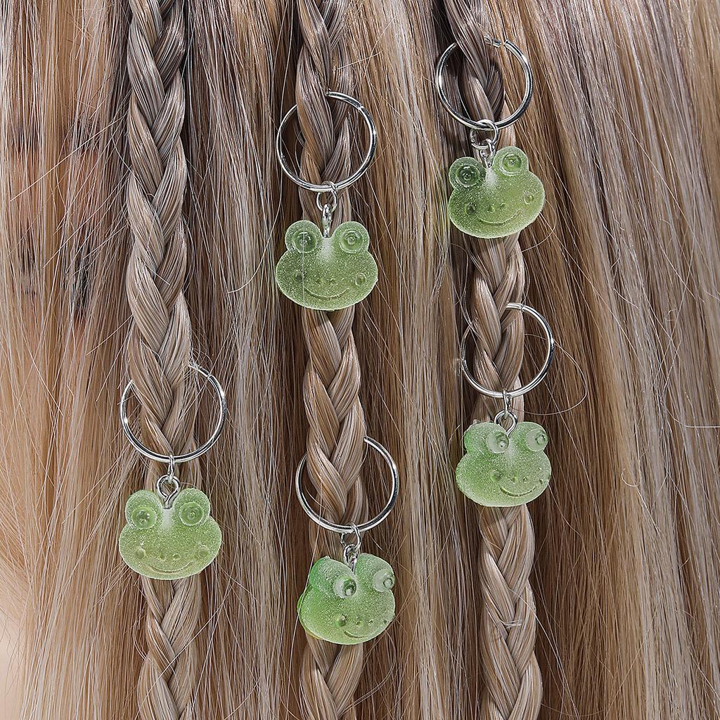 5 Stück Solide Perle Haarflechtung Dread Dreadlock Perlen Clips Manschetten Ringe Röhrenzubehör Öffnungsreifen Kreis 16mm Loch Haargummis