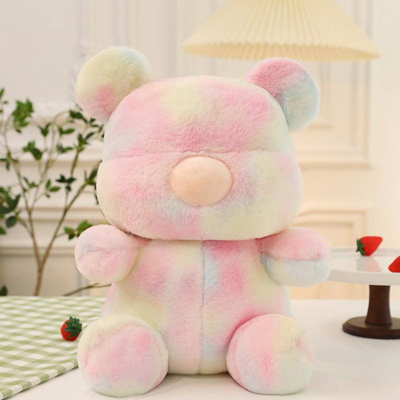 Violent colorful bear plush toy tie-dye teddy bear doll children's birthday gift activity