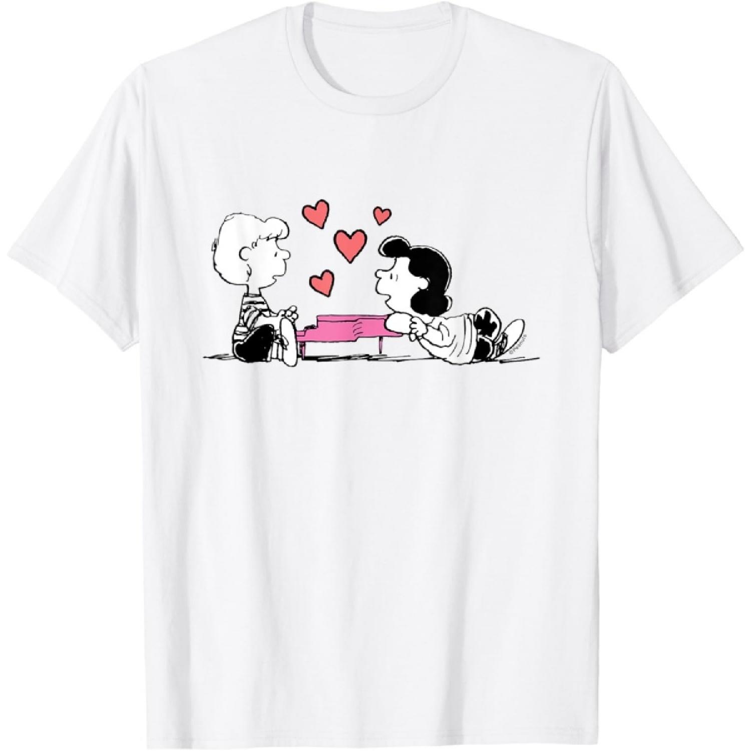 Peanuts - Lucy and Schroeder Heart T-Shirt S