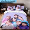 3 Stück K-Pop Musikgruppe 3 Stück Bettwäsche, inklusive 3 Stück Bettbezug und 2 Stück Kissenbezüge. Perfekt für Weihnachten, ideal für Schlafzimmer, Wohnheimzimmer