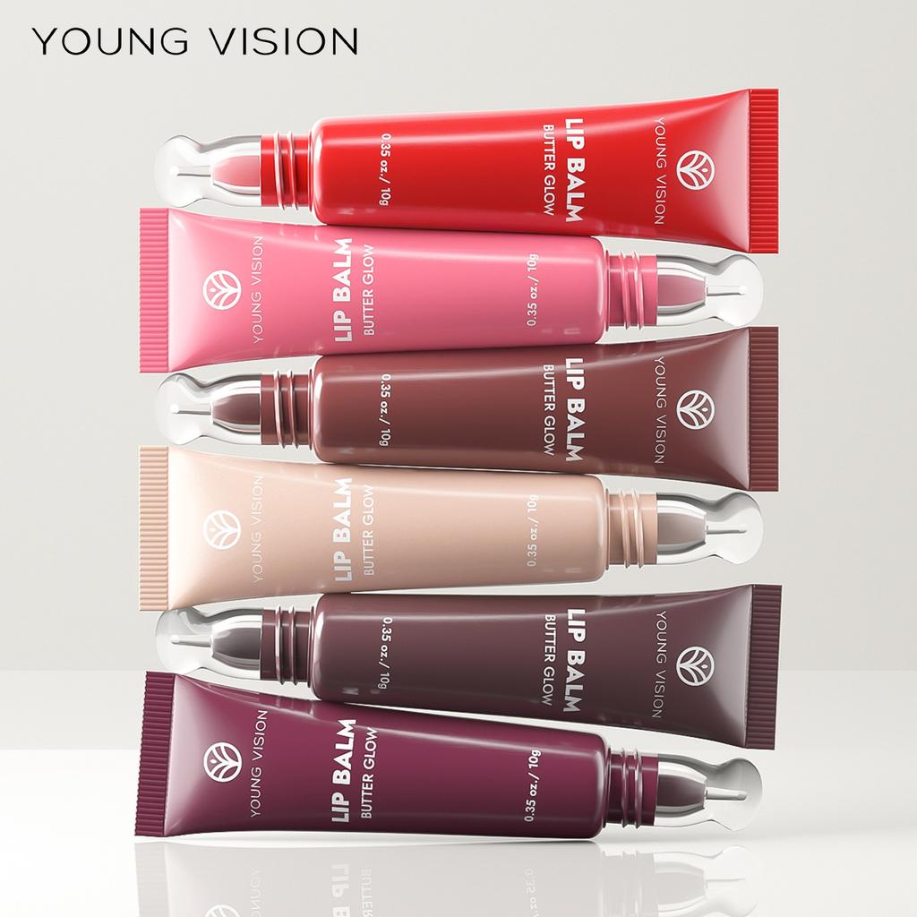 6-color Crystal Head Tube Lip Gloss Nourishes Pearlescent Band Sparkling Lip Gloss Moisturizes Exfoliating Make Up Beauty Lips Care