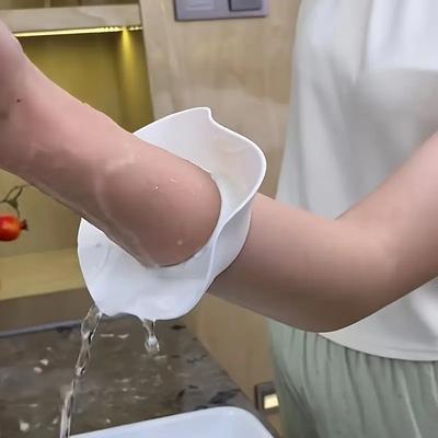 1 Pair Anti-Splash Face Wash Wristbands Soft Silicone Washing Wrist Strap Waterproof Prevent Wetness Wrist Washband Kitchen
