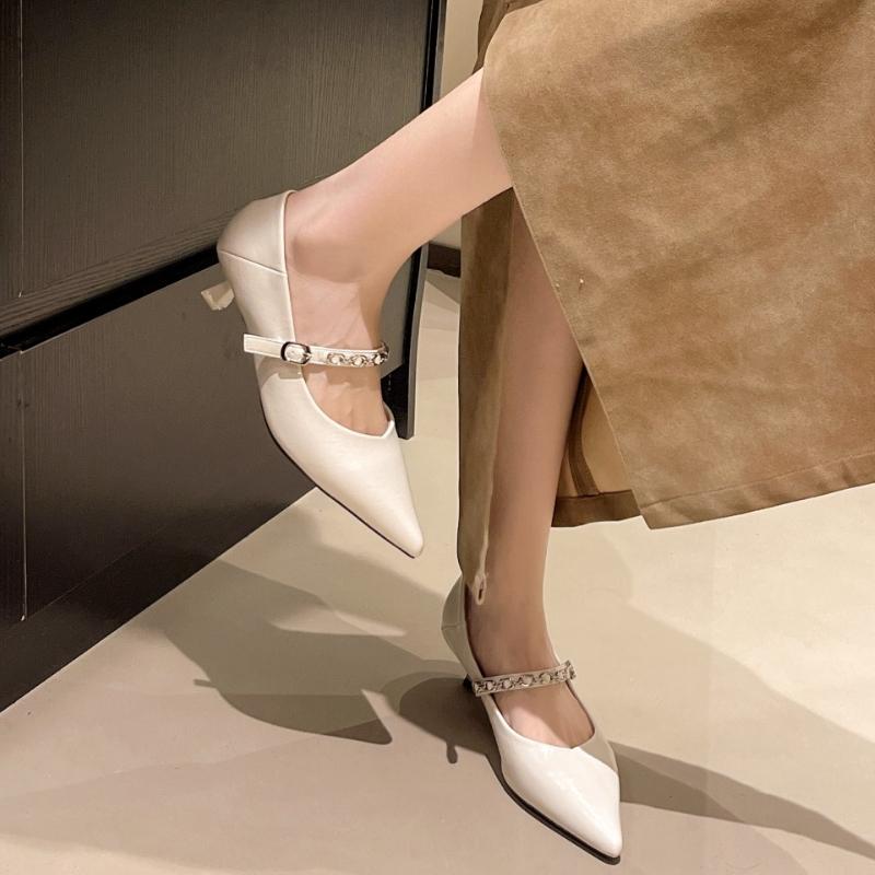 Summer Pointed Toe Female Footwear Women's Heels Modis Casual Sneaker Shallow Mouth 2026 Dress on Heels New Cute