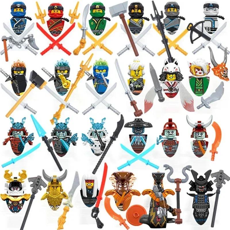 MINISO Anime Characters 24 Pieces Ninjago Mini Figure Building Block Toys Mini Doll Doll Figure Block Kids Toys Birthday Gifts