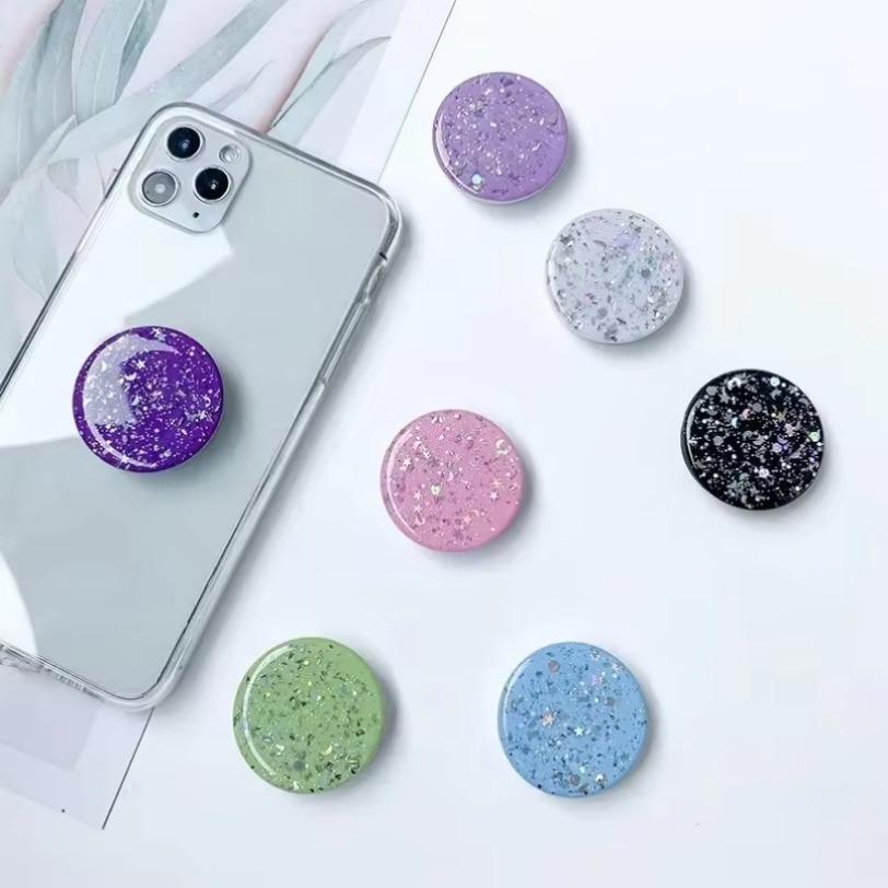 Držák Úchopy Tok Zásuvky Hvězdná Obloha Třpyt Kapací Lepidlo Mobilní Telefon a Tablet Pop Grip 3D Prstový Telefon Líný Univerzální Držák