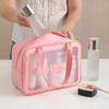 Wasserdichte Kosmetiktasche, tragbar, große Kapazität, transparent, Kulturbeutel, Reise-PVC-Kosmetik-Aufbewahrungstasche, PU-Schwimmtasche