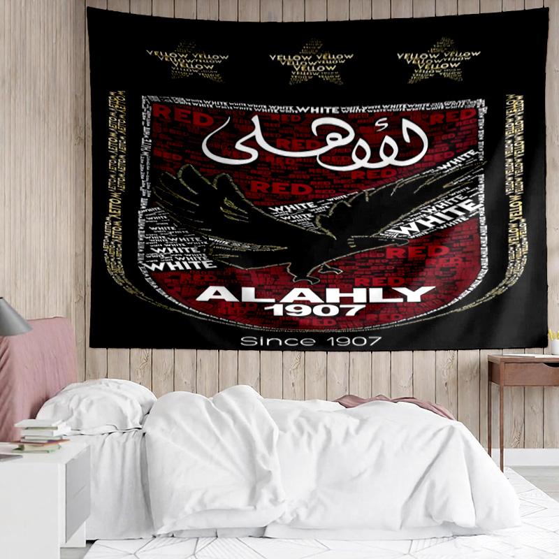 Ahly Football club Printed Printed Tapestry, for Bedroom,Livingroom, dormitory, Large Wall Decor, Fabric Decor Fan Birthday Gifts