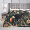 William Morris Bird Blanket Warm Soft Print Plush Throw Blanket For Girls Boys Couch Sofa Bed Flannel Bedspread Bed Cover