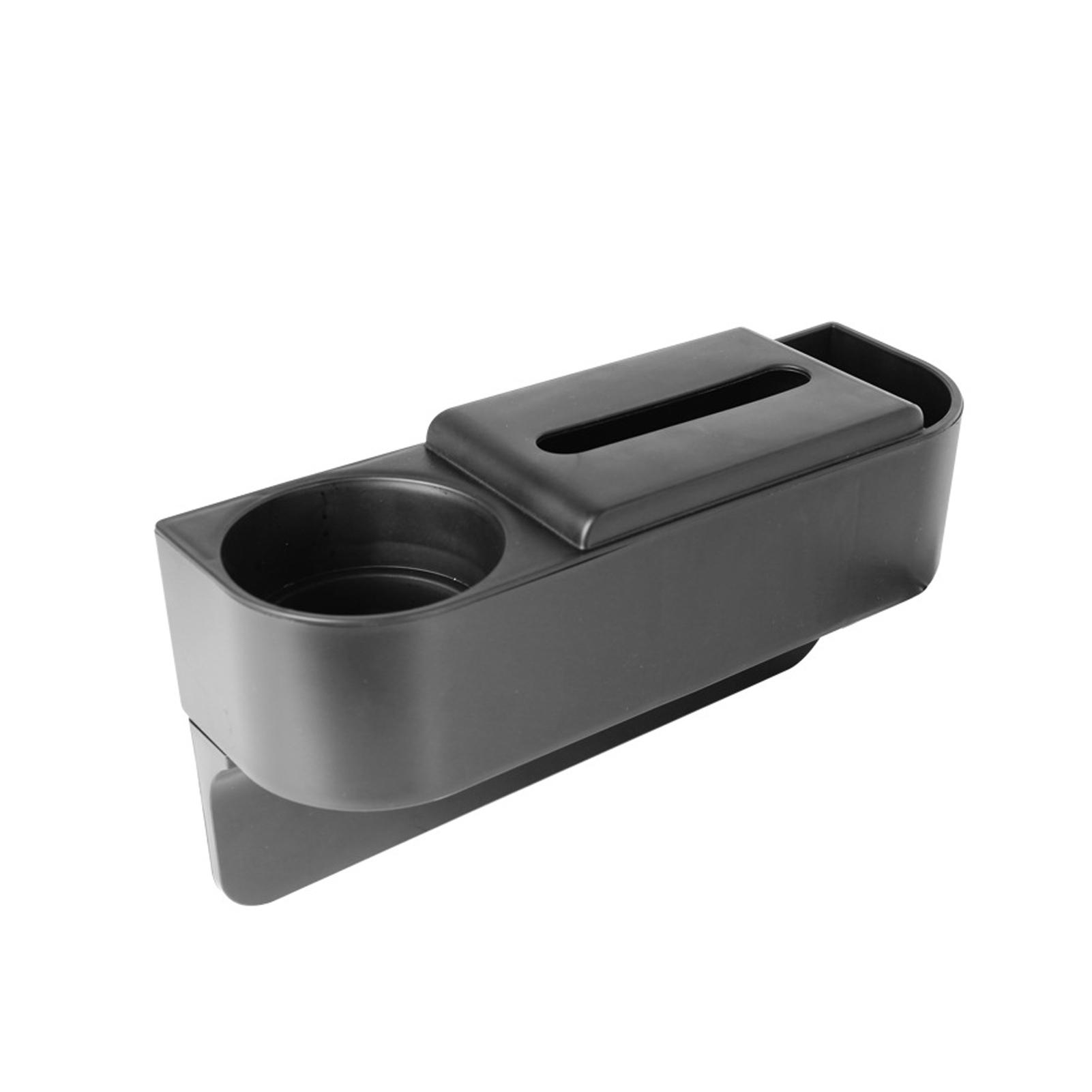 

Автомобильный кожаный подстаканник, коробка-органайзер для сиденья, водонепроницаемые подстаканники, межсиденьевая коробка для хранения, защита от царапин, простая установка чёрный