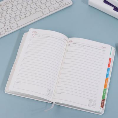 English 2026 Schedule Planner Notepad 12 Months Bookmark 365 Days Efficiency Notebook Thick Paper Simple To-do List Notebook