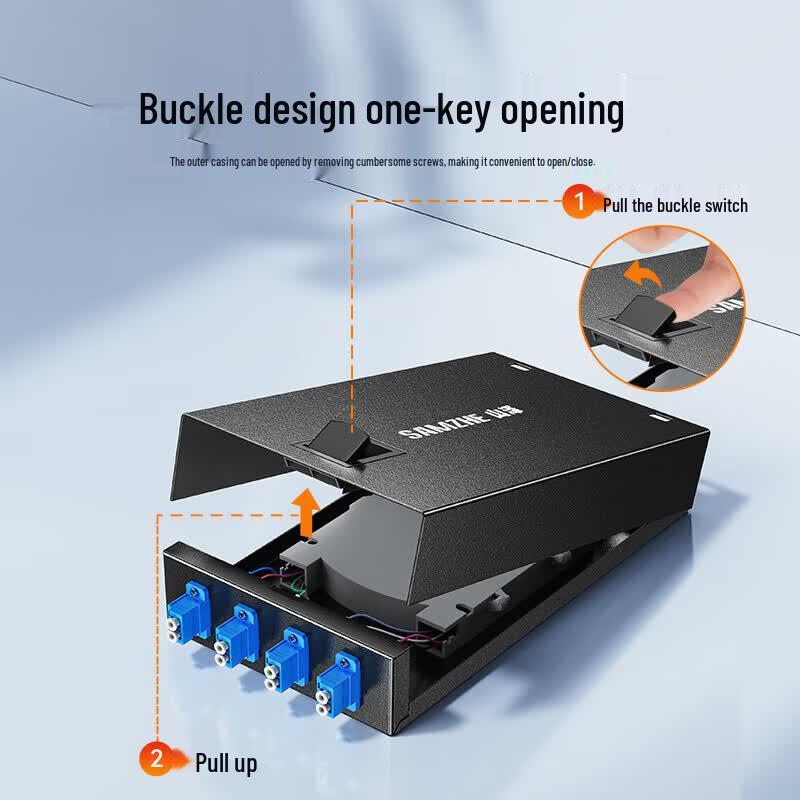 SAMZHE LC 4-Port Fiber Optic Terminal Box