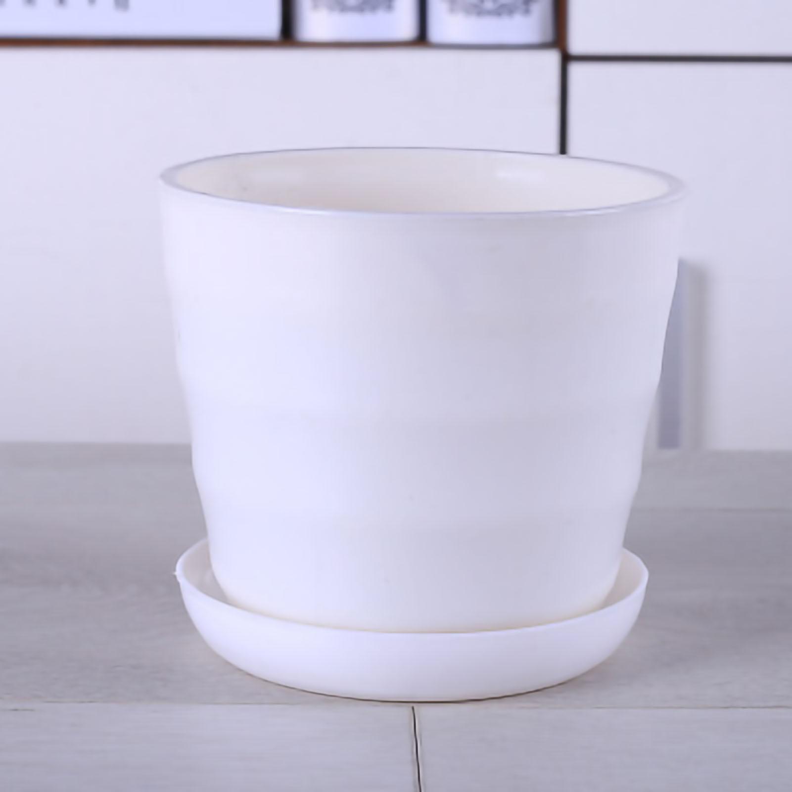 

Гибкий круглый современный цветочный горшок с съемным поддоном для садоводства, офиса, балкона XL 60x50x30cm