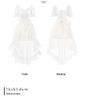Blovelan Princess Dress - Half Cup Love Words, Big Bow, Sparkle Jacquard, Fluffy Train, Birthday Outfit