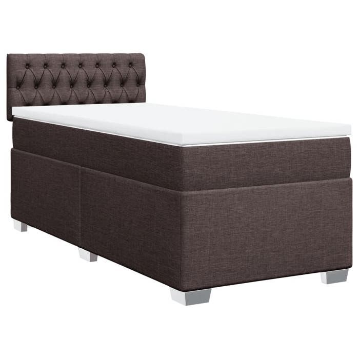 VidaXL Sommier à lattes de lit avec matelas Marron foncé 100x200 cm 3288109