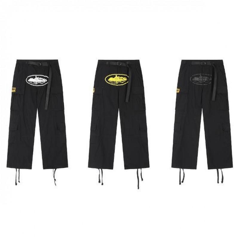 Mens Loose Fit Cargo Pants With Multiple Pockets Casual Drawstring Trousers Streetwear