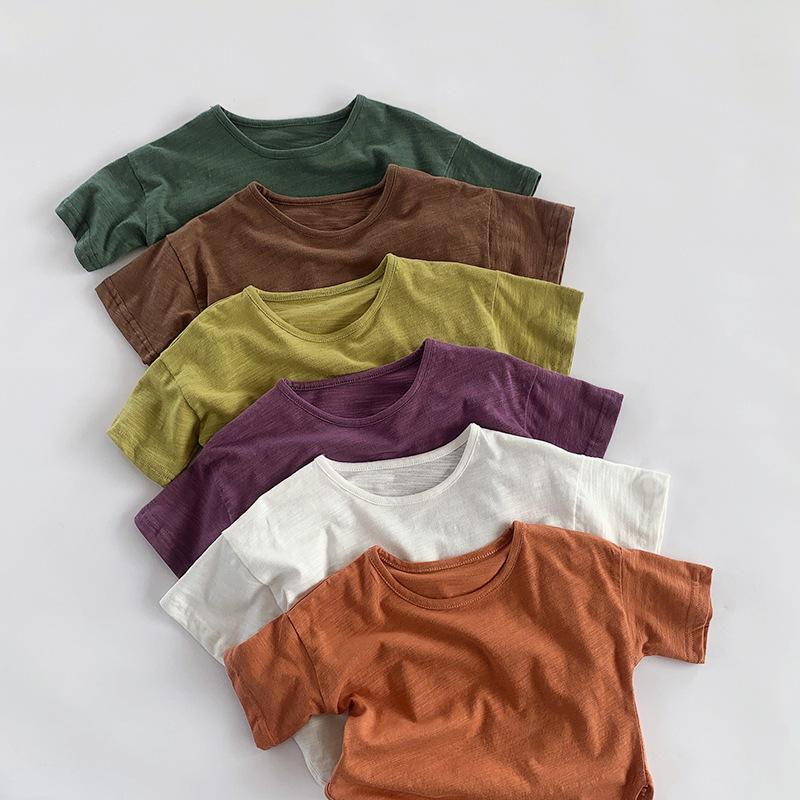 Short Sleeved T-shirt for Summer Boys and Girls Korean Versatile and Personalized T-shirt for Baby Tops Children's Clothing