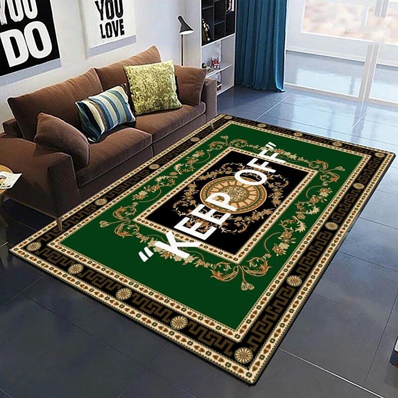 Keep Off Pattern Dekorativer quadratischer Teppich Modernes Haus Wohnzimmer Boden Matte Schlafzimmer Teppich Kunst Poster Matte Fans Geschenk Alfombra