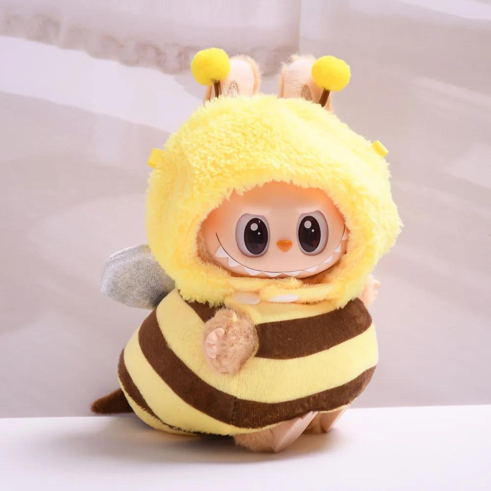 17cm Roztomilé Mini Plyšové Oblečení pro Panenky Oblečení Doplňky Pro Korea Kpop Exo Labubu II Idol Panenky Sedící Párty Oblečení DIY Dárek